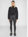 Noisy May Čierne kožené nohavice skinny fit Noisy May Callie