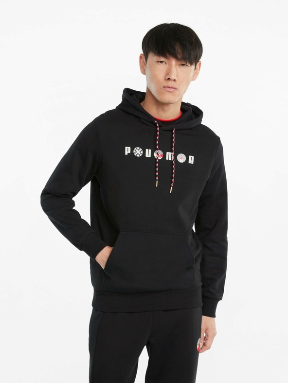 Puma Čierna pánska mikina Puma AS Graphic Hoodie