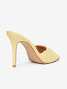 Steve Madden Svetložlté dámske papuče na vysokom podpätku Steve Madden Signify