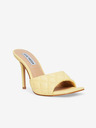 Steve Madden Svetložlté dámske papuče na vysokom podpätku Steve Madden Signify