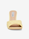 Steve Madden Svetložlté dámske papuče na vysokom podpätku Steve Madden Signify