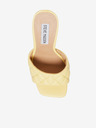 Steve Madden Svetložlté dámske papuče na vysokom podpätku Steve Madden Signify