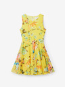 Desigual Desigual Gardenia Yellow Dievčenské kvetinové šaty