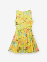 Desigual Desigual Gardenia Yellow Dievčenské kvetinové šaty