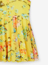 Desigual Desigual Gardenia Yellow Dievčenské kvetinové šaty