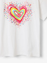 Desigual Biele dievčenské tričko Desigual Heart