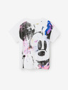 Desigual Biele dievčenské tričko Desigual Mickey Splash