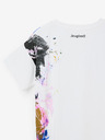 Desigual Biele dievčenské tričko Desigual Mickey Splash