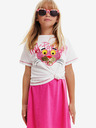 Desigual Biele dievčenské tričko Desigual Pink Panther