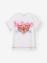 Desigual Biele dievčenské tričko Desigual Pink Panther
