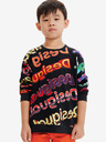 Desigual Čierna mikina Desigual Xocolat Kids Patterned Sweatshirt