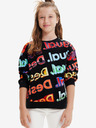 Desigual Čierna mikina Desigual Xocolat Kids Patterned Sweatshirt