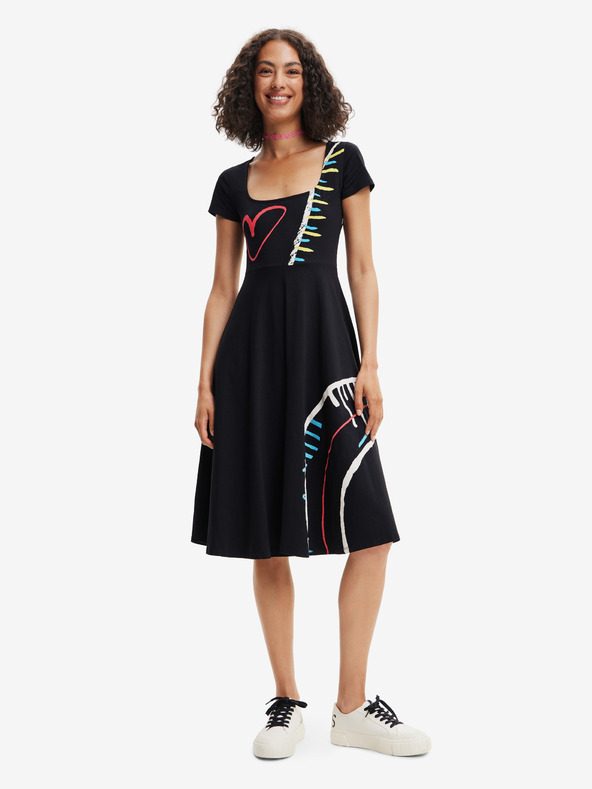 Desigual Čierne Desigual Lisa dámske šaty
