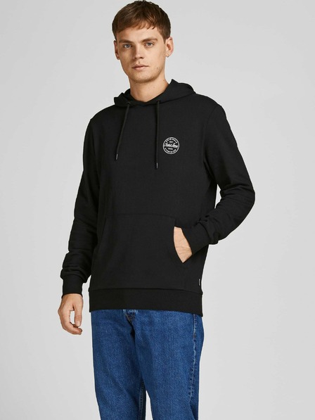 Jack & Jones Čierna mikina s kapucňou Jack & Jones Shark