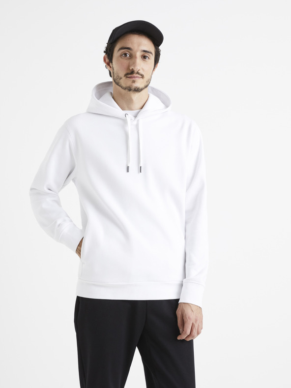 Celio Biela pánska mikina Celio Vesix