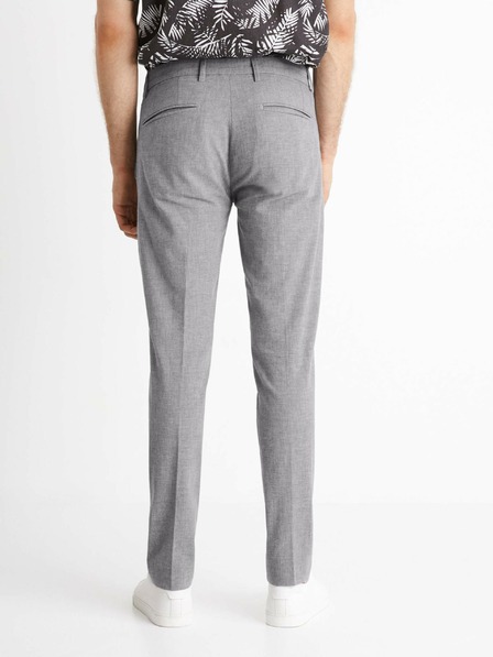 Celio Šedé pánske chino nohavice Celio Bosi
