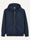 Celio Tmavomodrá pánska mikina s kapucňou Celio Vethree