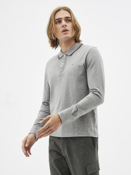 Celio Pánske sivé polo tričko Celio Necetwoml