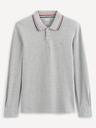 Celio Pánske sivé polo tričko Celio Necetwoml