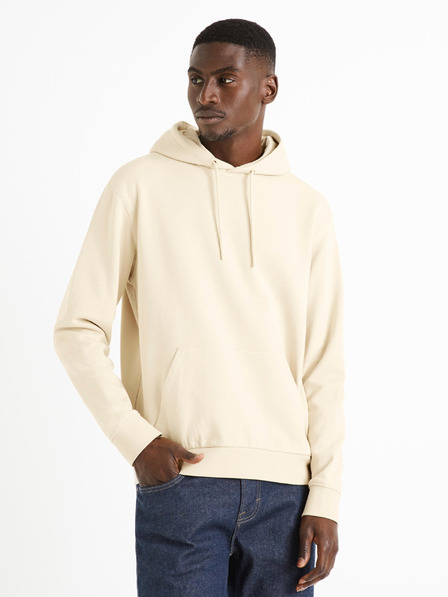 Celio Béžová pánska mikina Celio Tehoodie