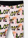 Desigual Svetloružové dievčenské vzorované legíny Desigual Garden