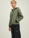 Jack & Jones Khaki Jack & Jones Classic Waffle Ľahká chlapčenská bunda s kapucňou Jack & Jones