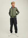 Jack & Jones Khaki Jack & Jones Classic Waffle Ľahká chlapčenská bunda s kapucňou Jack & Jones