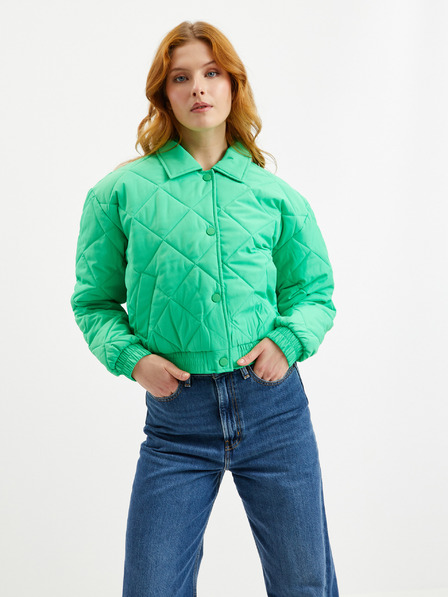 Tom Tailor Denim Svetlozelená dámska prešívaná bunda Tom Tailor Denim