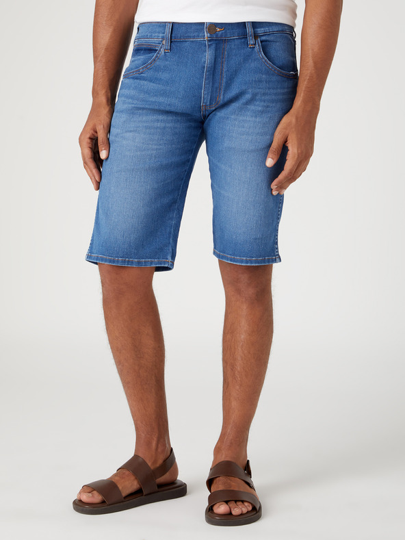 Wrangler Modré pánske džínsové šortky Wrangler Innovation