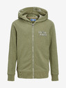 Jack & Jones Jack & Jones Crayon Green Chlapčenská mikina s kapucňou na zips
