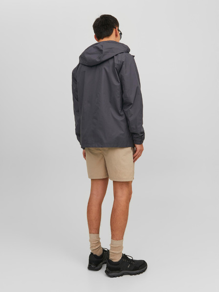 Jack & Jones Čierna pánska ľahká bunda Jack & Jones Filo s kapucňou