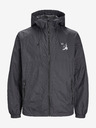 Jack & Jones Čierna pánska ľahká bunda Jack & Jones Filo s kapucňou