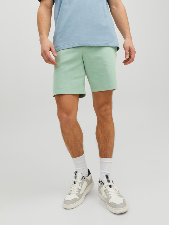 Jack & Jones Svetlozelené pánske tepláky Jack & Jones New Basic