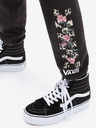 Vans Čierne dievčenské tepláky s kvetinovou potlačou VANS Leopard