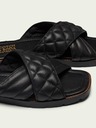 Scotch & Soda Čierne dámske kožené papuče Scotch & Soda Tilda