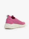 Geox Ružové dievčenské slip on tenisky Geox
