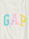 GAP Biele dievčenské tričko s logom GAP