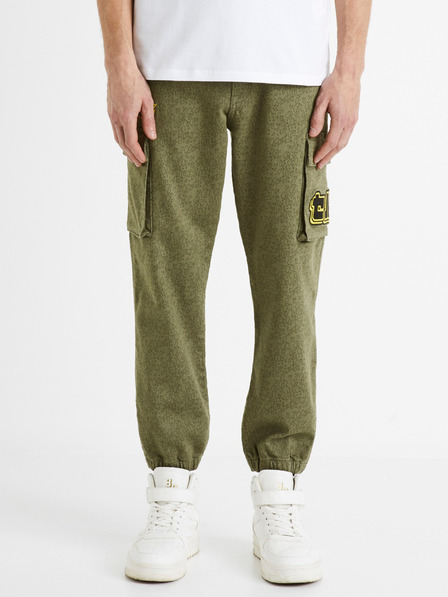 Celio Zelené pánske nohavice Celio Dragon Ball Z