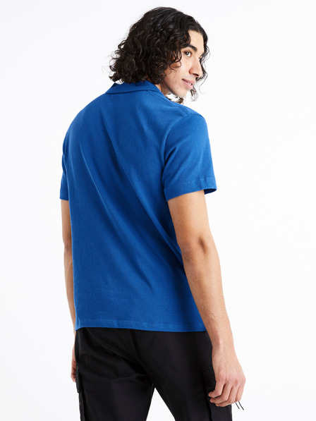 Celio Modré pánske polo tričko Celio Dechris