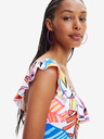Desigual Biele dámske vzorované plavky Desigual Medewi