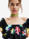 Desigual Desigual Susan Čierne dámske šaty s volánom