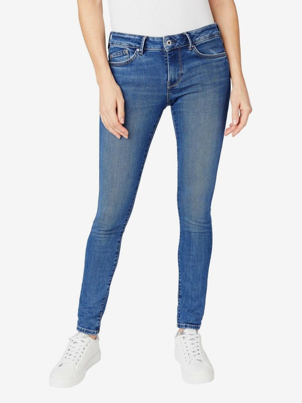 Pepe Jeans Tmavomodré dámske džínsy skinny fit Pepe Jeans Regent