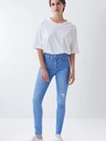 Salsa Jeans Modré dámske džínsy úzkeho strihu Salsa Jeans Secret Glamour