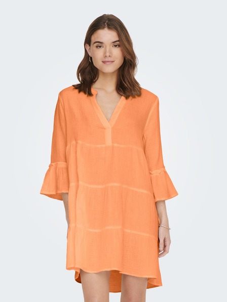 ONLY Oranžové dámske mini šaty ONLY Thyra