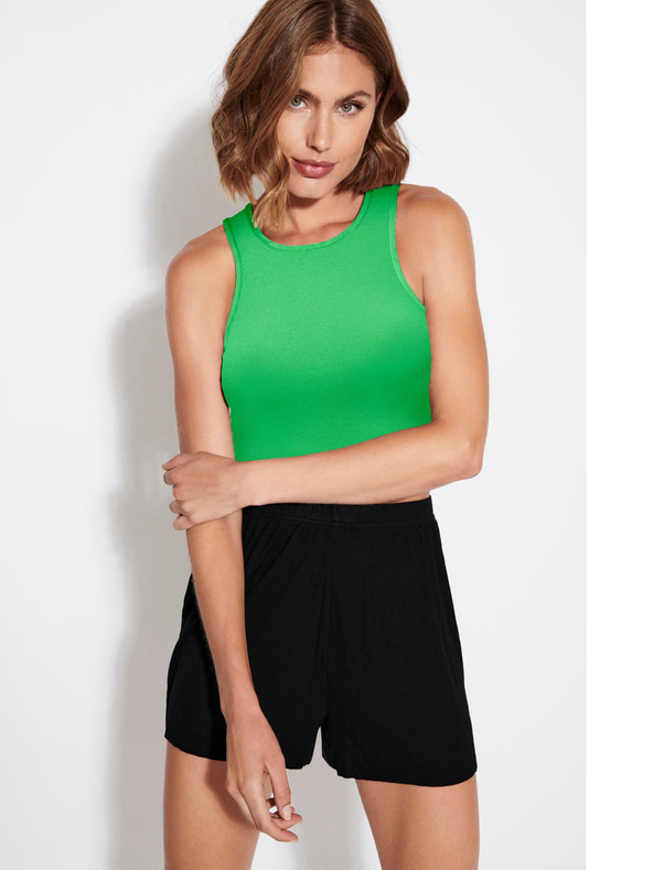 ONLY Svetlozelený dámsky crop top tielko ONLY Belia