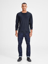 Jack & Jones Tmavomodré pánske tričko s dlhým rukávom Jack & Jones Basic