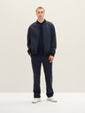 Tom Tailor Denim Tmavomodrá pánska polokošeľa Tom Tailor Denim