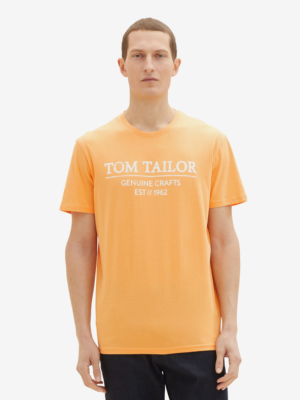 Tom Tailor Oranžové pánske tričko Tom Tailor