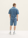 Tom Tailor Denim Modré pánske vzorované džínsové šortky Tom Tailor Denim