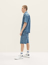 Tom Tailor Denim Modré pánske vzorované džínsové šortky Tom Tailor Denim